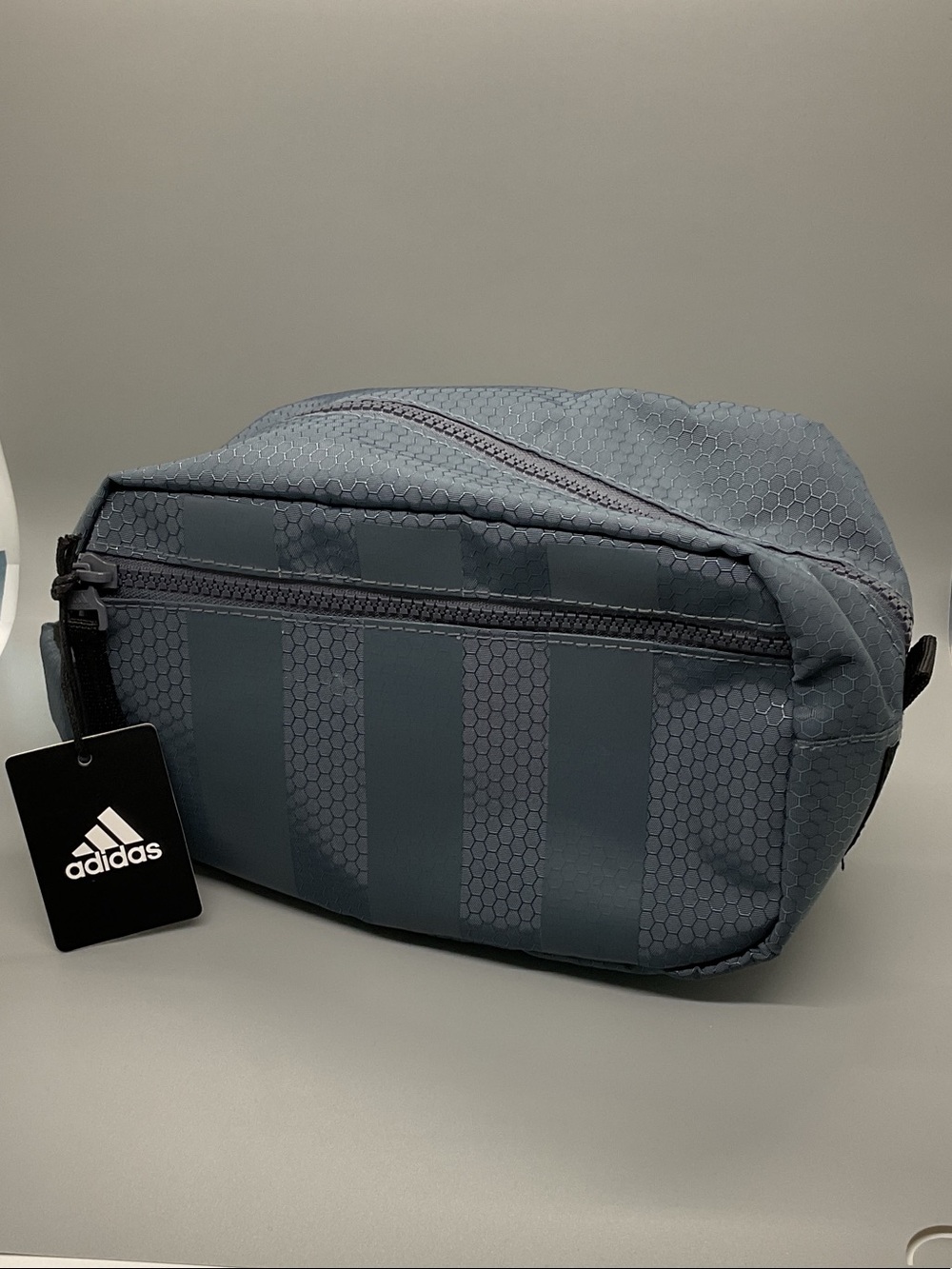 Adidas grey Hex-Pattern Toiletry Pouch